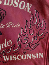Red Leather Biker Jacket