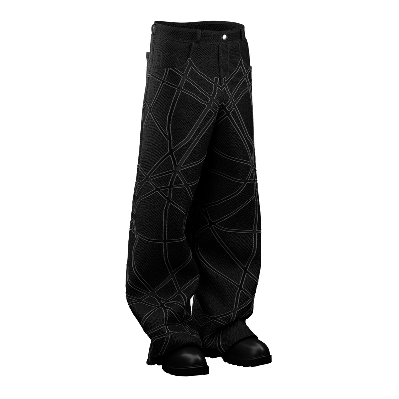 Unraveled Denim Pants